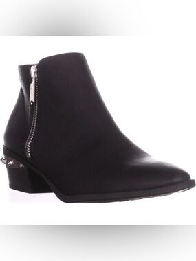 Revolve Sam Edelman Holt Black Leather Booties Ankle Boots 8
